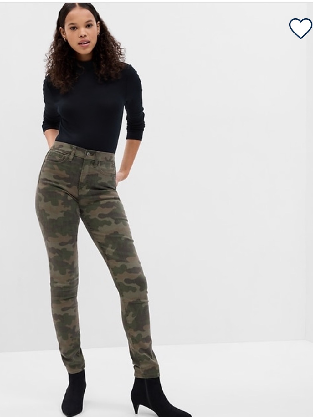 GAP Women's High Rise True Skinny Camo Jeans